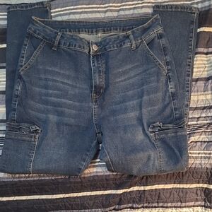 SHEIN Dark Blue Skinny Jeans